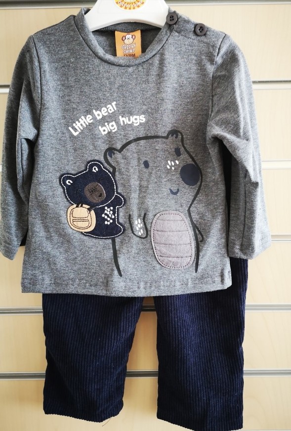 "Little Bear, big hugs" Cord Trouser Set 9271