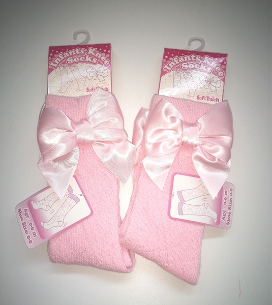 Pink Knee High Socks with Satin Bow
heart 