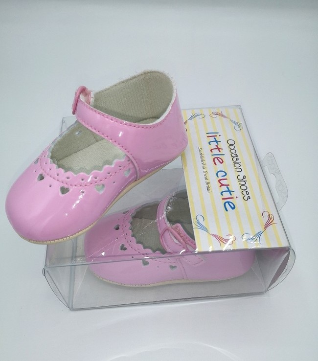 Boxed Pink Shoes with Heart Design