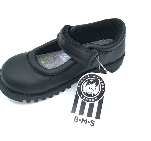 Black Velcro Strap Shoes "Bonnie"