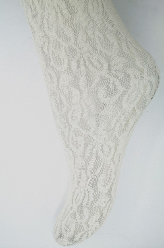 Cream Lace Tights - detail 