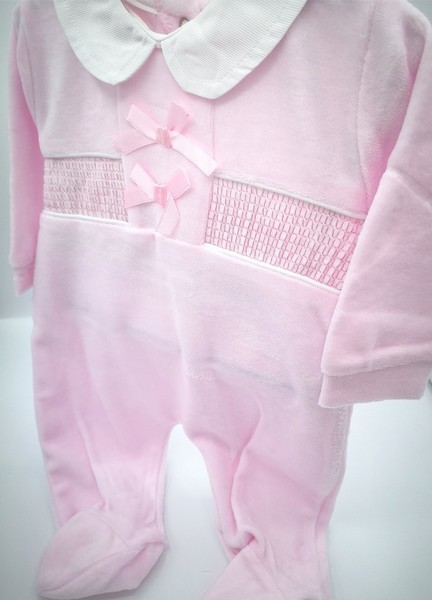 Pink Velour with Smock detail 9351b
