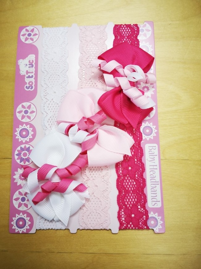 Headbands 3pk Lace and Bow HB66 