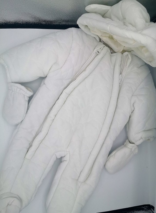 Cream Quilted Snowsuit