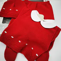 Knitted Box Set 5663 Red - no embroidery 