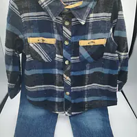 Jeans and Flanellete Shirt Set - Toddler Y3780