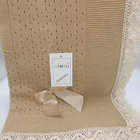 rochet lace and ribbon shawl Camel W Camel Bow