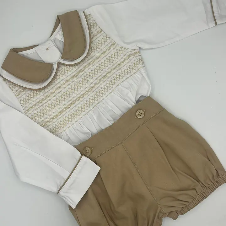  Boys Camel Smock Set 5203