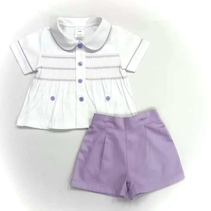Lilac Smock Shorts Set 0325