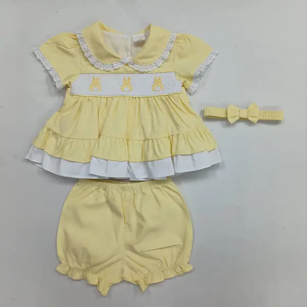 Lemon Dress Set - Rabbits 