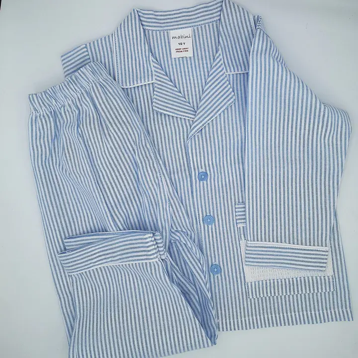 Cotton Smock Pyjamas -blue striped - Master