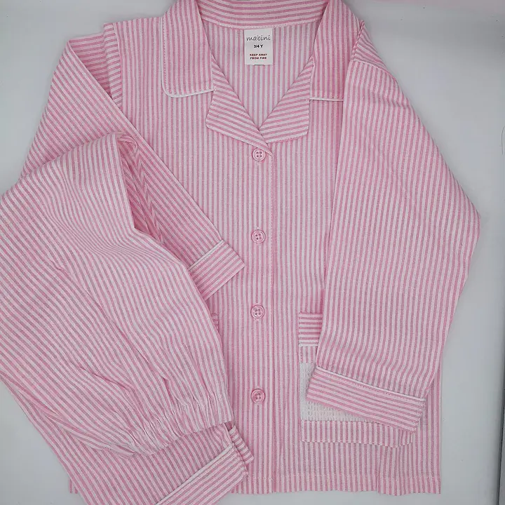 Cotton Smock Pyjamas - pink striped - Master