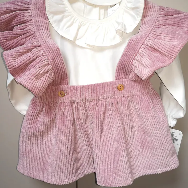 Rose Pink Cord Dress Set- last piece - Master