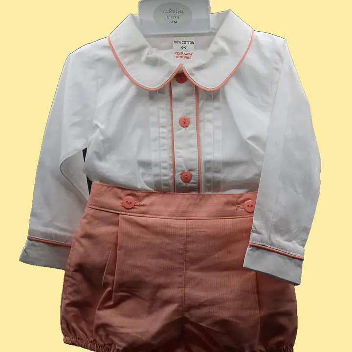 7012 Orange Shorts Set 
