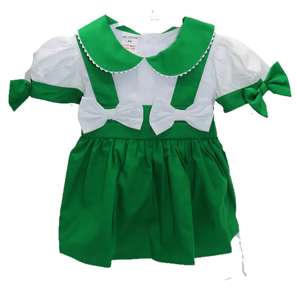 Green Dress With Ribbons 
PS01
0-2 Years